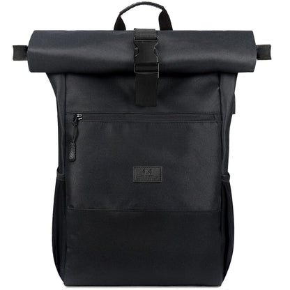 17 Zoll Laptop Rucksack Rolltop – Schwarz, Vielseitig & Komfortabel