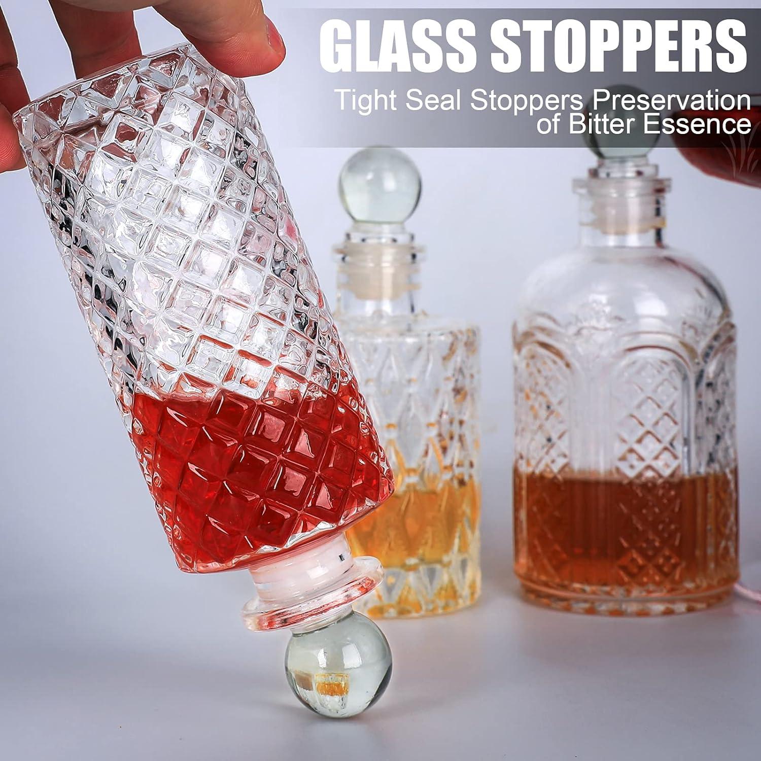 Bitterflasche für Cocktails 3er Set - Armaturenbrett-Deckel - ideal für Barkeeper