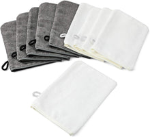 10er Pack Mikrofaser Waschlappen 15x21cm dunkelgrau
