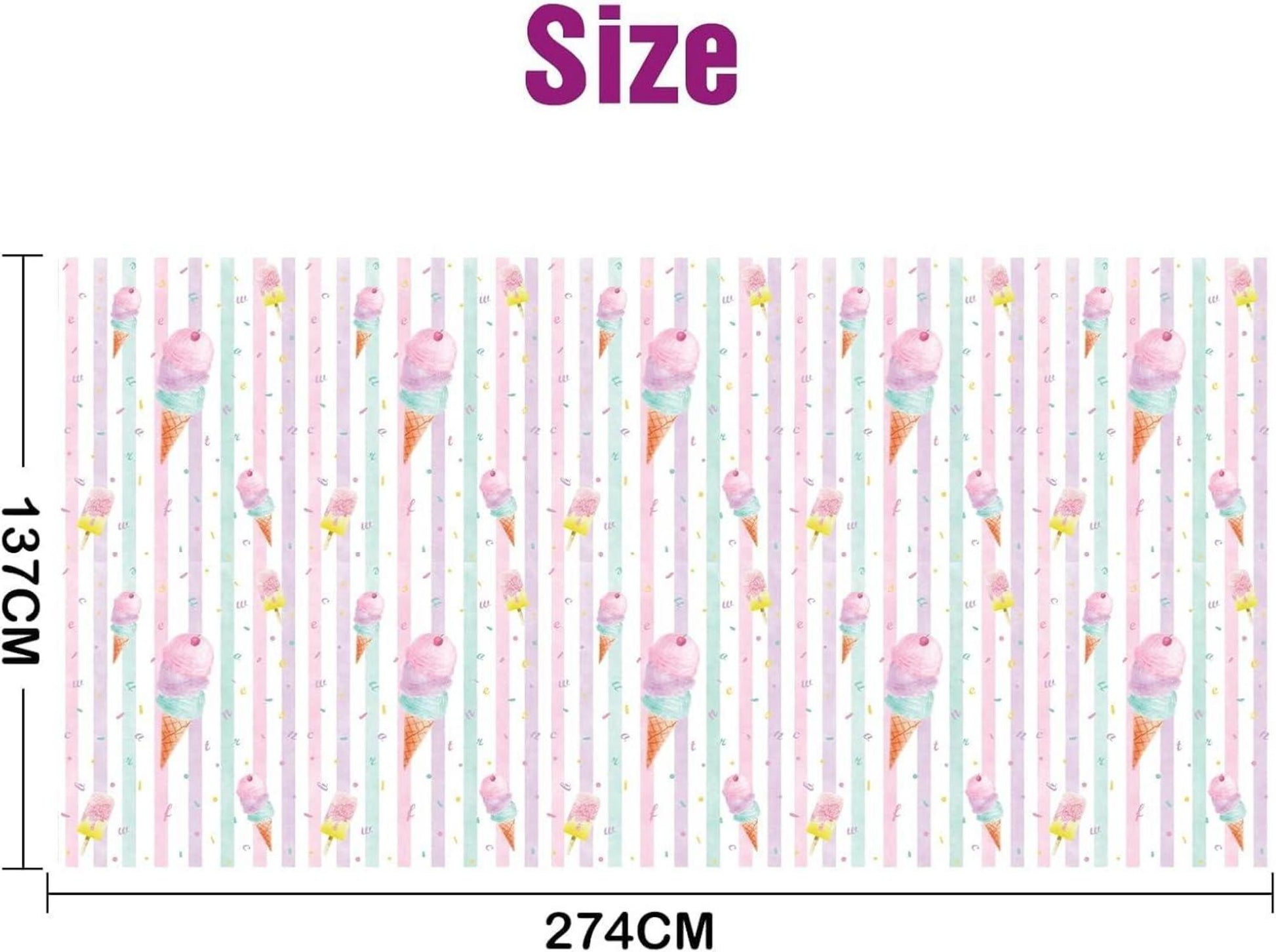 WERNNSAI EIS Party Tischdecke 137 X 274 cm Einweg Kunststoff für Kinder Mädchen Geburtstag