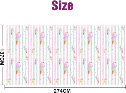 WERNNSAI EIS Party Tischdecke 137 X 274 cm Einweg Kunststoff für Kinder Mädchen Geburtstag