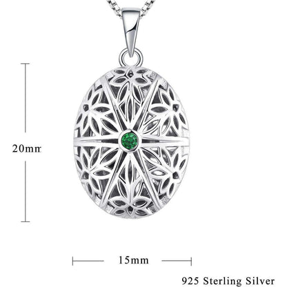 Personalisiertes Foto Medaillon 925 Sterling Silber Kette Damen