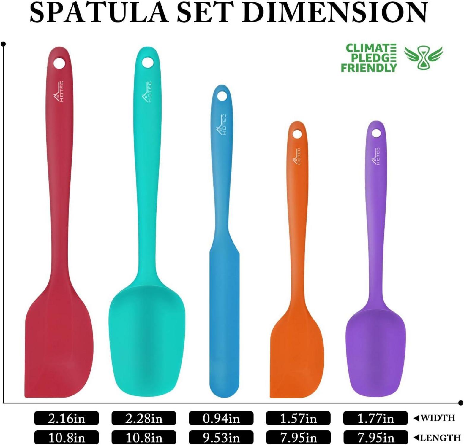 Hotec Teigschaber Silikon Spatel Set 5-teilig