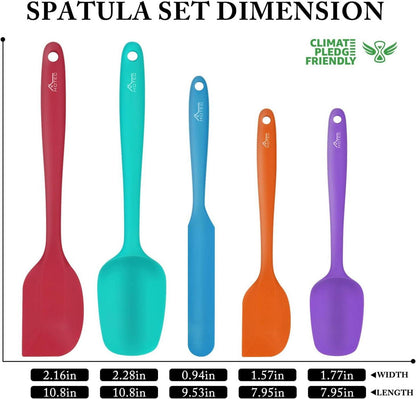 Hotec Teigschaber Silikon Spatel Set 5-teilig