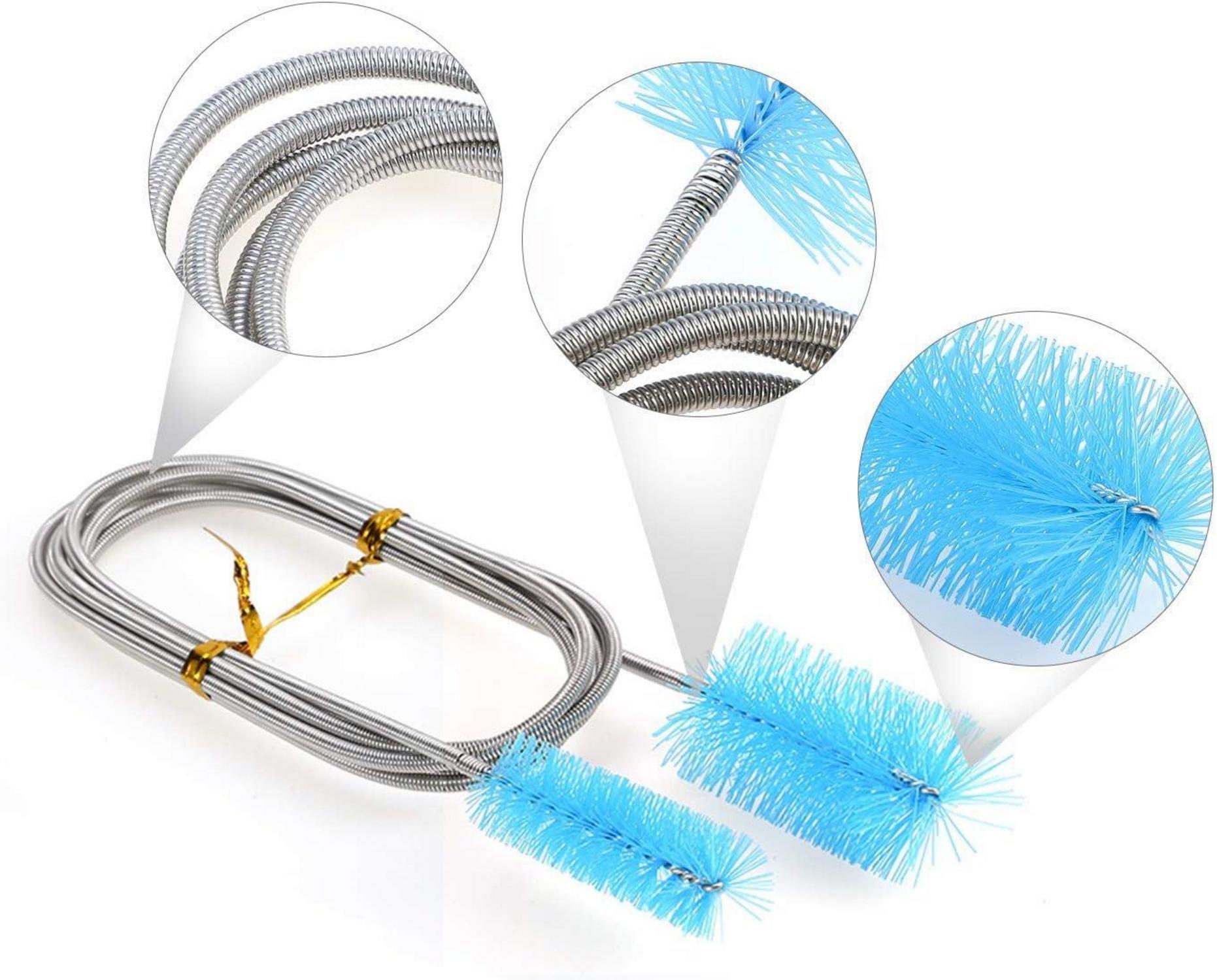 Aquarium Reinigungsbürste 150cm Flexible Doppelkopf Schlauch Filter Rohrbürste