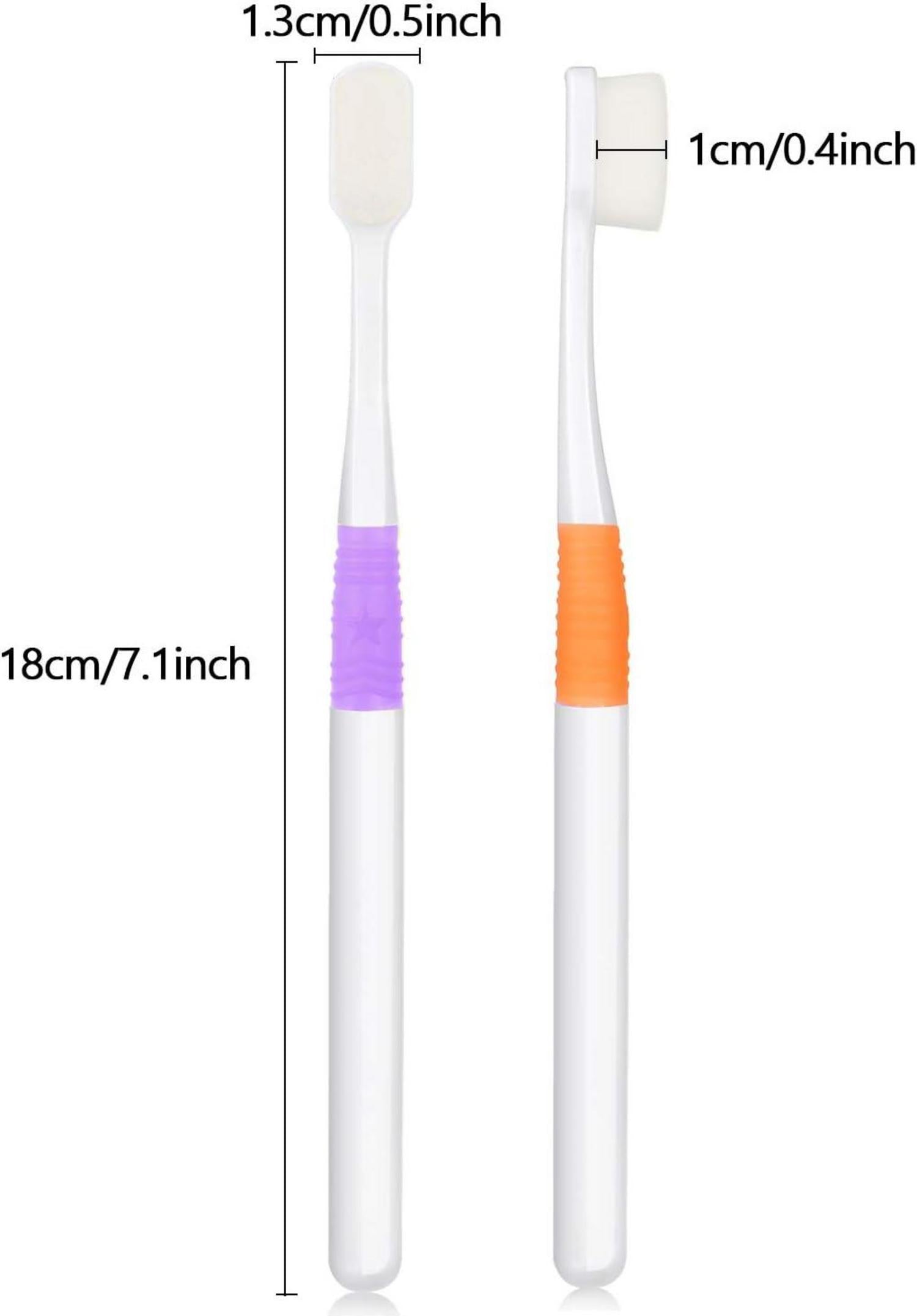 4er Pack Micro Nano Weiche Zahnbürste mit 20.000 Borsten für