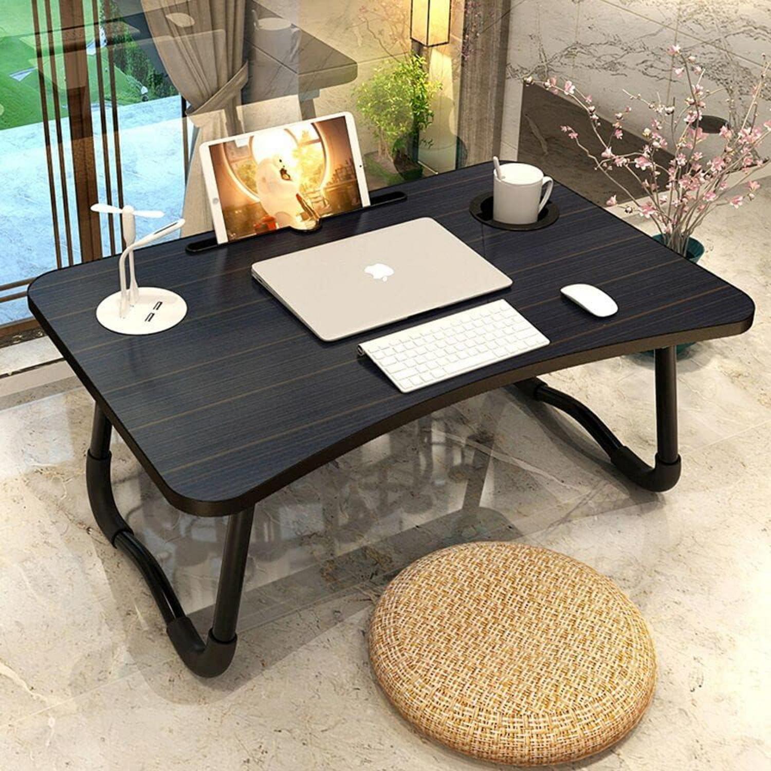 Elekin Laptoptisch Faltbarer Notebooktisch mit USB-Tassenschlitz