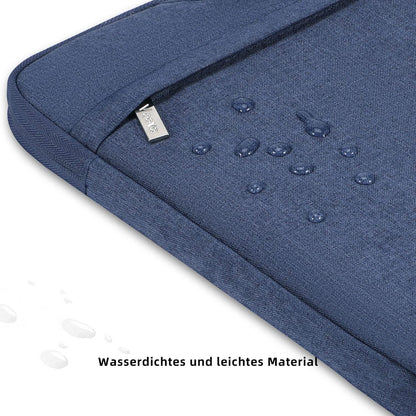 Voova Laptoptasche 17,3 Zoll Blau Wasserdicht Schultergurt Herren Damen Schutz