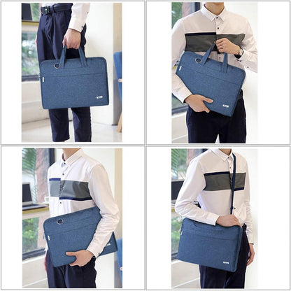 Voova Laptoptasche 17,3 Zoll Blau Wasserdicht Schultergurt Herren Damen Schutz