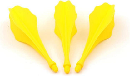 Integrierte Dartflüge 3er-Set robustes gelb Wellendesign