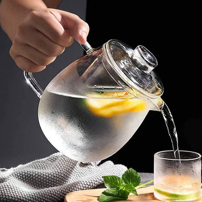 700ml Glasteekanne mit Sieb – Pinguin-Design für Tee & mehr