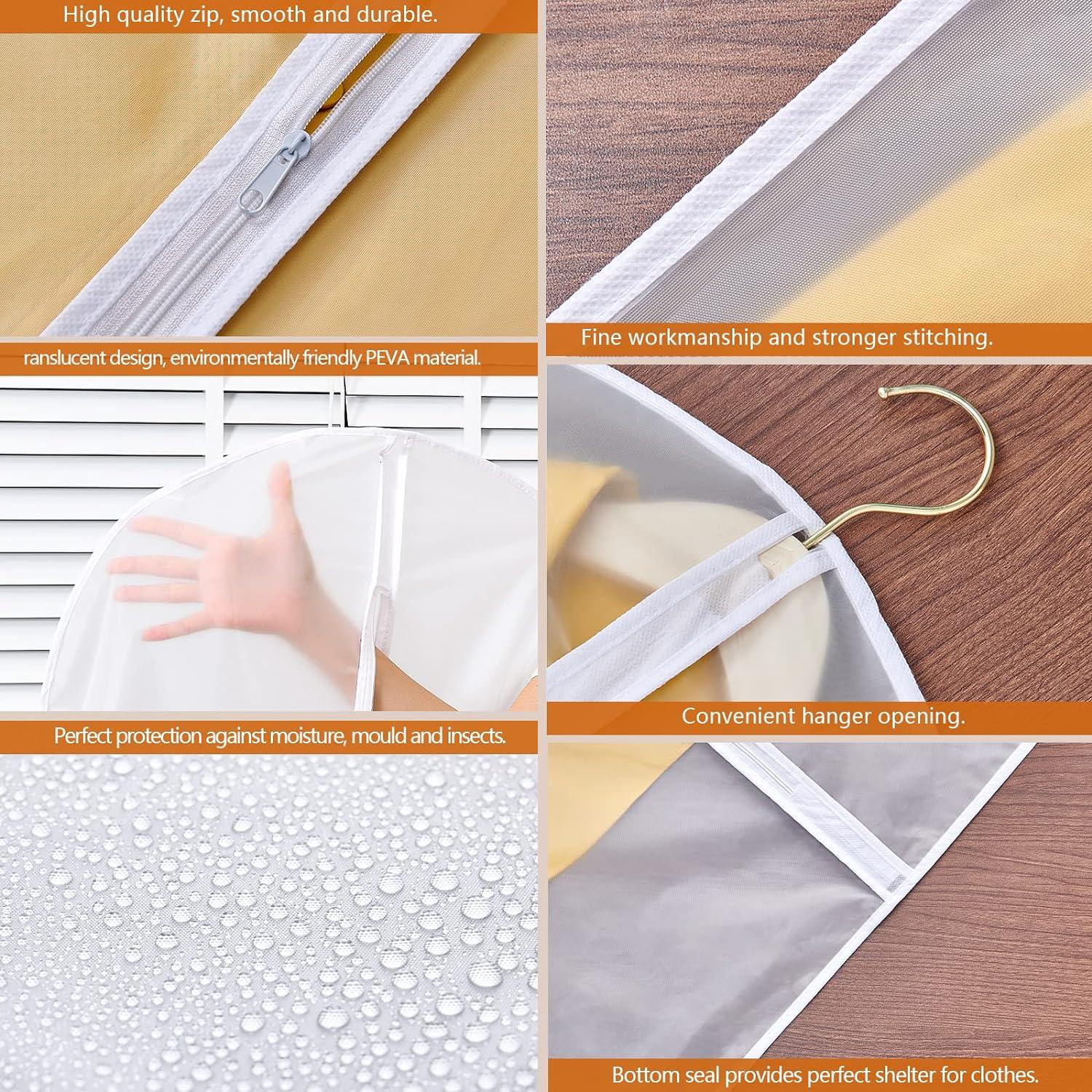 12er Set Kleidersack Anzug Transparent 60x120cm Mottenschutz Wasserdicht