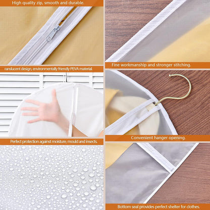 12er Set Kleidersack Anzug Transparent 60x120cm Mottenschutz Wasserdicht