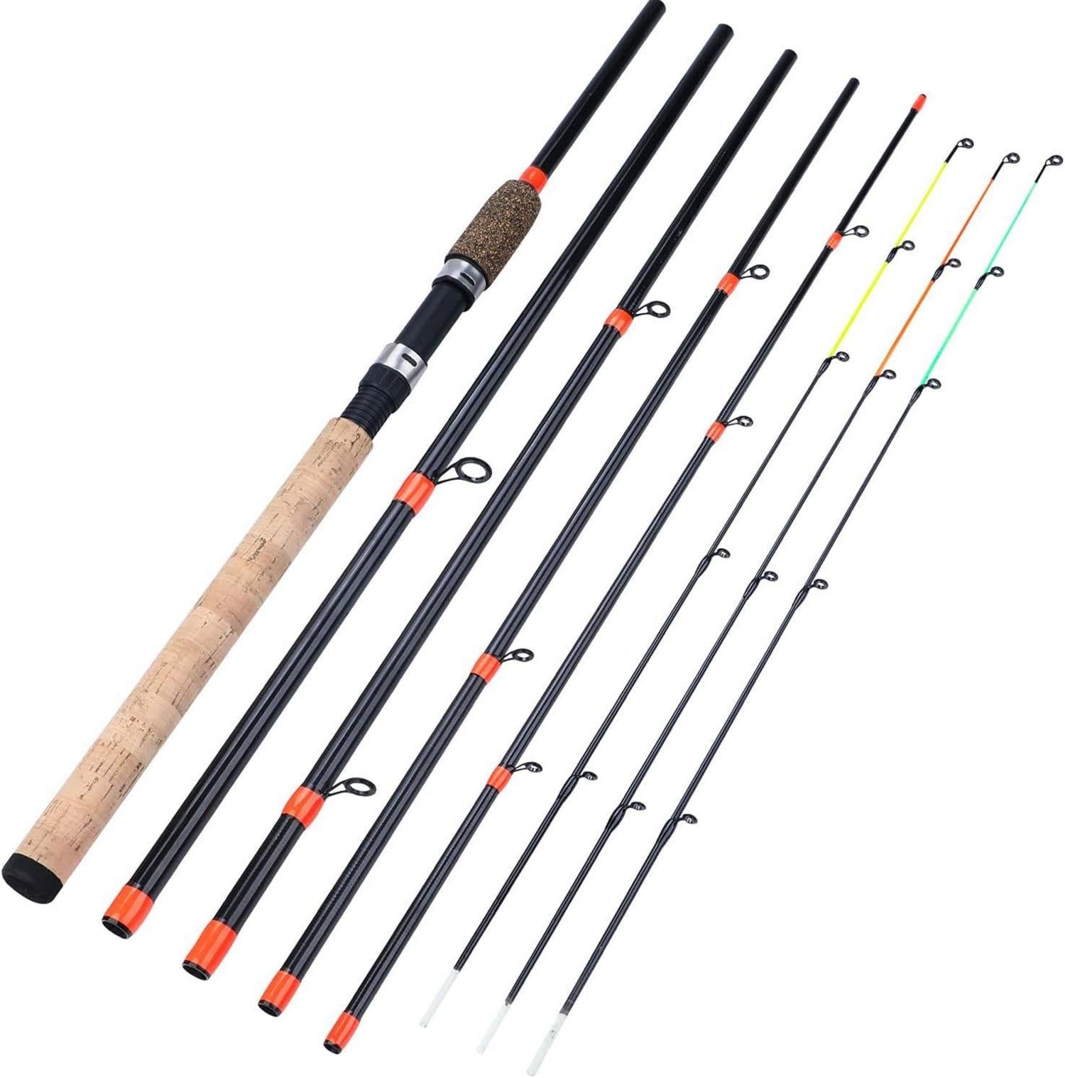 Sougayilang Feeder Rod 3 Spitzen Tragbare Angelrute Spinning Casting