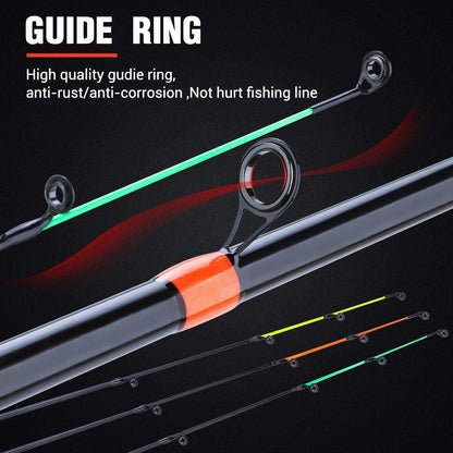Sougayilang Feeder Rod 3 Spitzen Tragbare Angelrute Travel Rod - Karpfen Grobrute