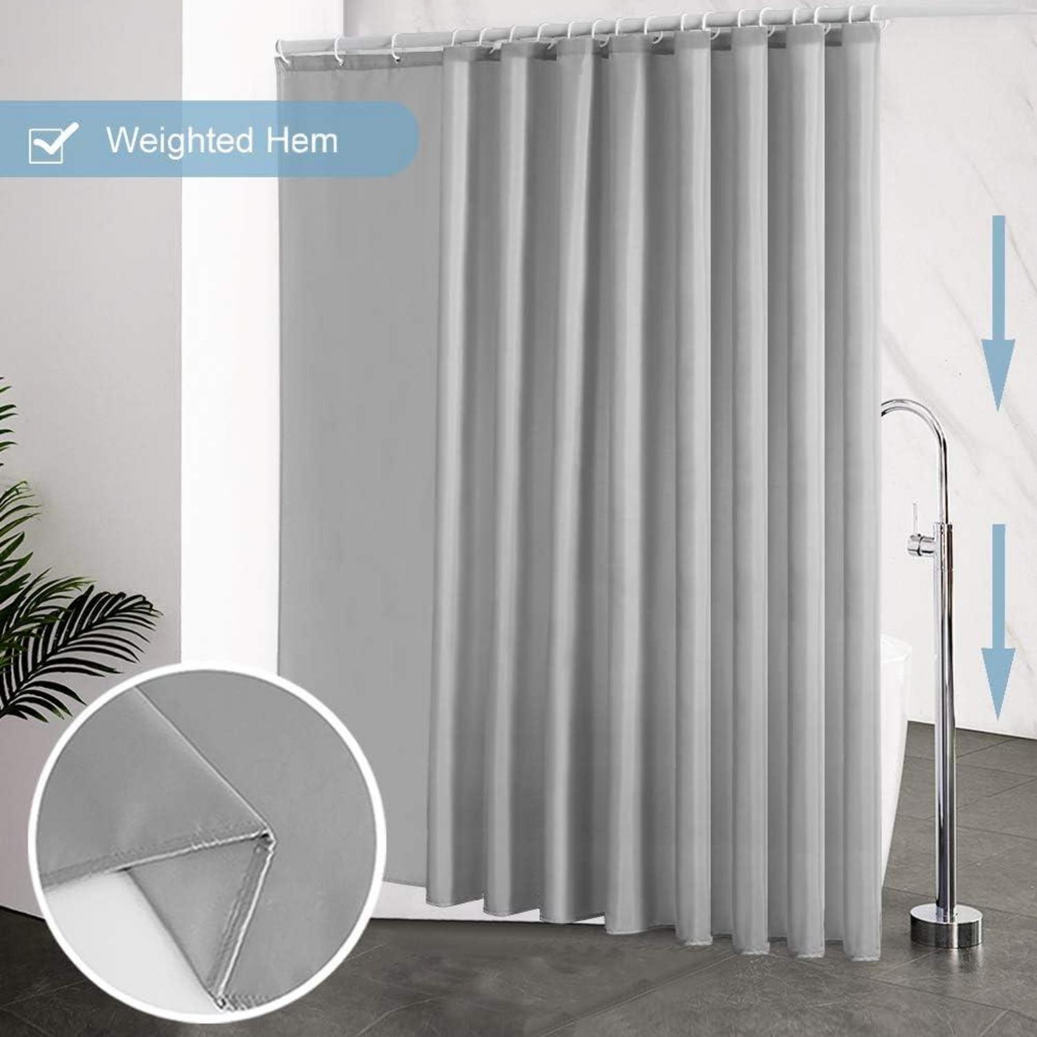 Duschvorhang Überlänge Anti-schimmel Textil Wasserdicht Extra Breit 275x180cm