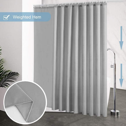 Duschvorhang Überlänge Anti-schimmel Textil Wasserdicht Extra Breit 275x180cm