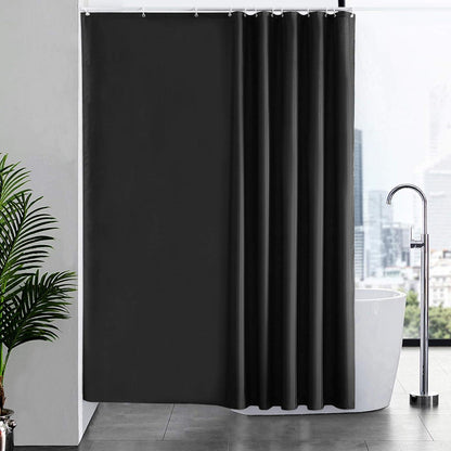Duschvorhang Überlänge Textil Anti-schimmel Schwarz 200x200cm