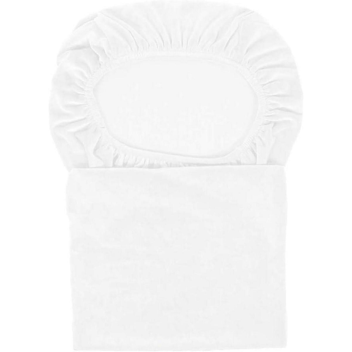 Dehnbarer Stuhlbezug XL – Samt, Weiß, 4er-Set