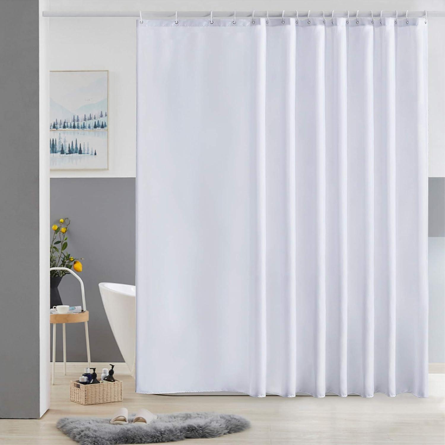 Duschvorhang Anti-schimmel Textil Weiß Extra Breit 275x180cm