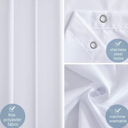 Duschvorhang Anti-schimmel Textil Weiß Extra Breit 275x180cm