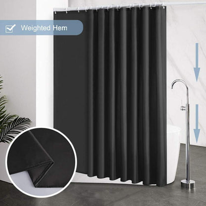 Duschvorhang Anti-schimmel Überlänge Wasserdicht 275x180cm Schwarz