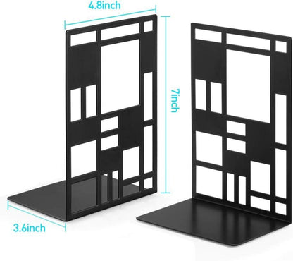 Metall Buchstütze schwarz 1 Paar Book Holder CD Kinder Bücher Halter