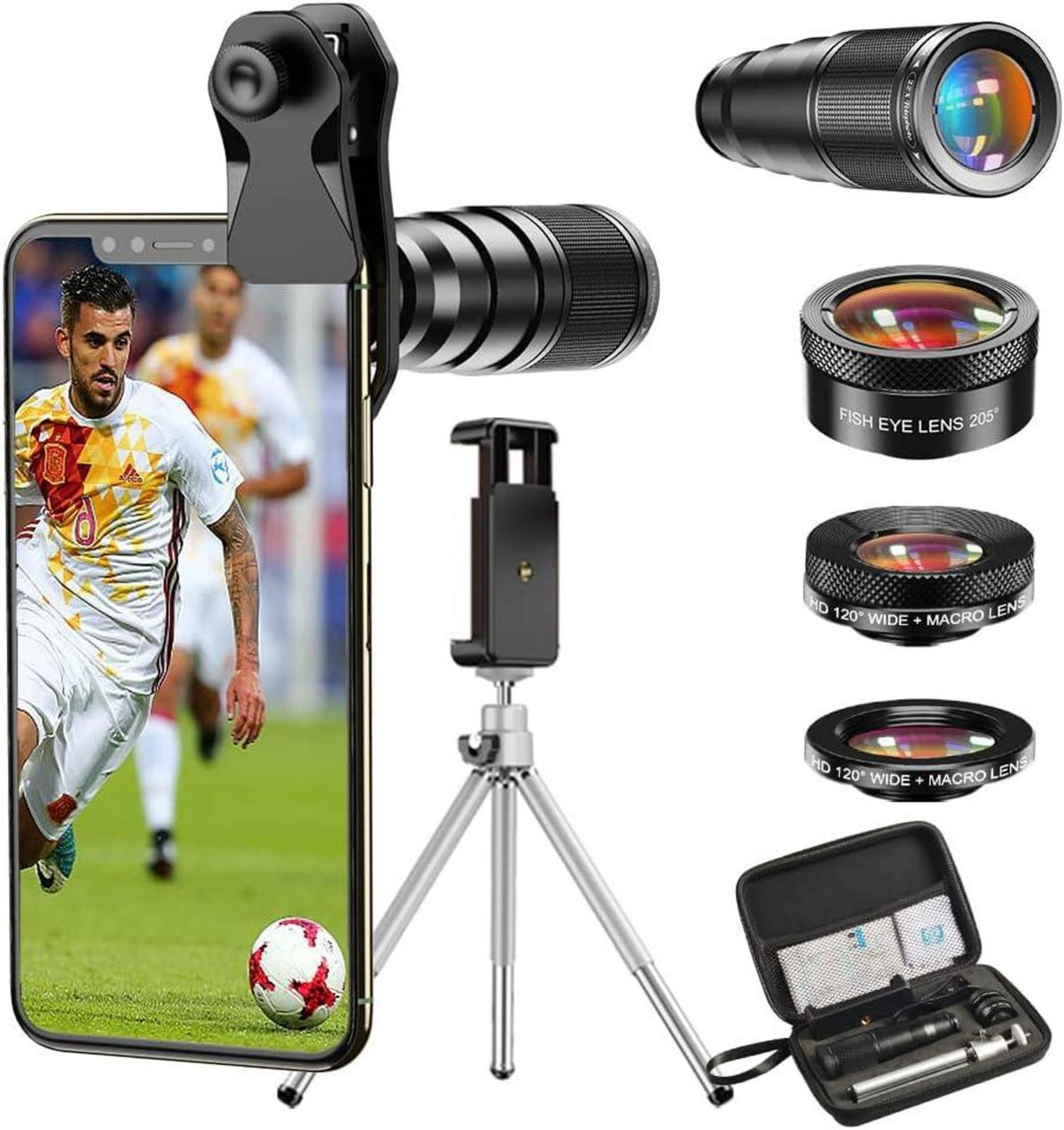 Apexel HD 22X Teleobjektiv Kit für iPhone Samsung Huawei