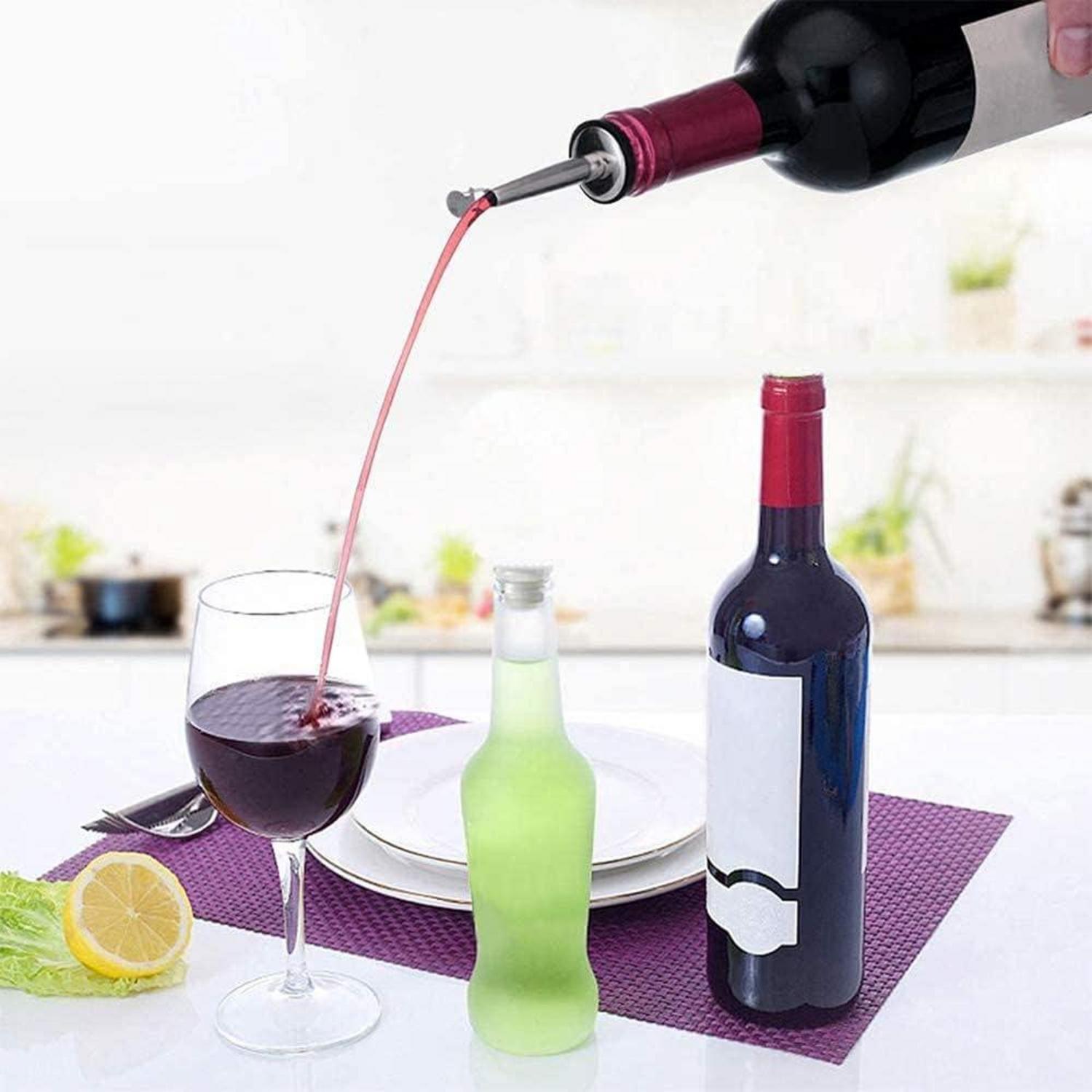 Flaschenausgießer 4er Set Wein Cocktails Bars Schwarz