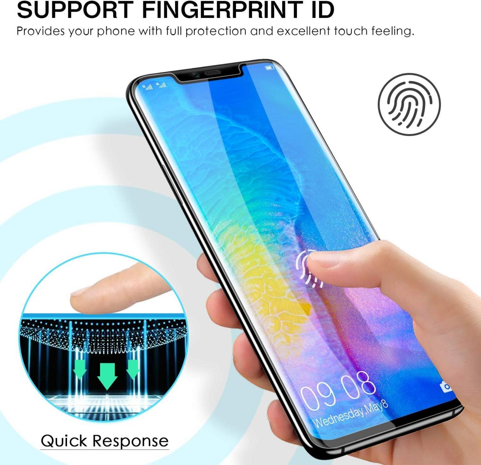 Displayschutzfolie Huawei Mate 20 Pro, [2 Stück] 9H Härte, hohe