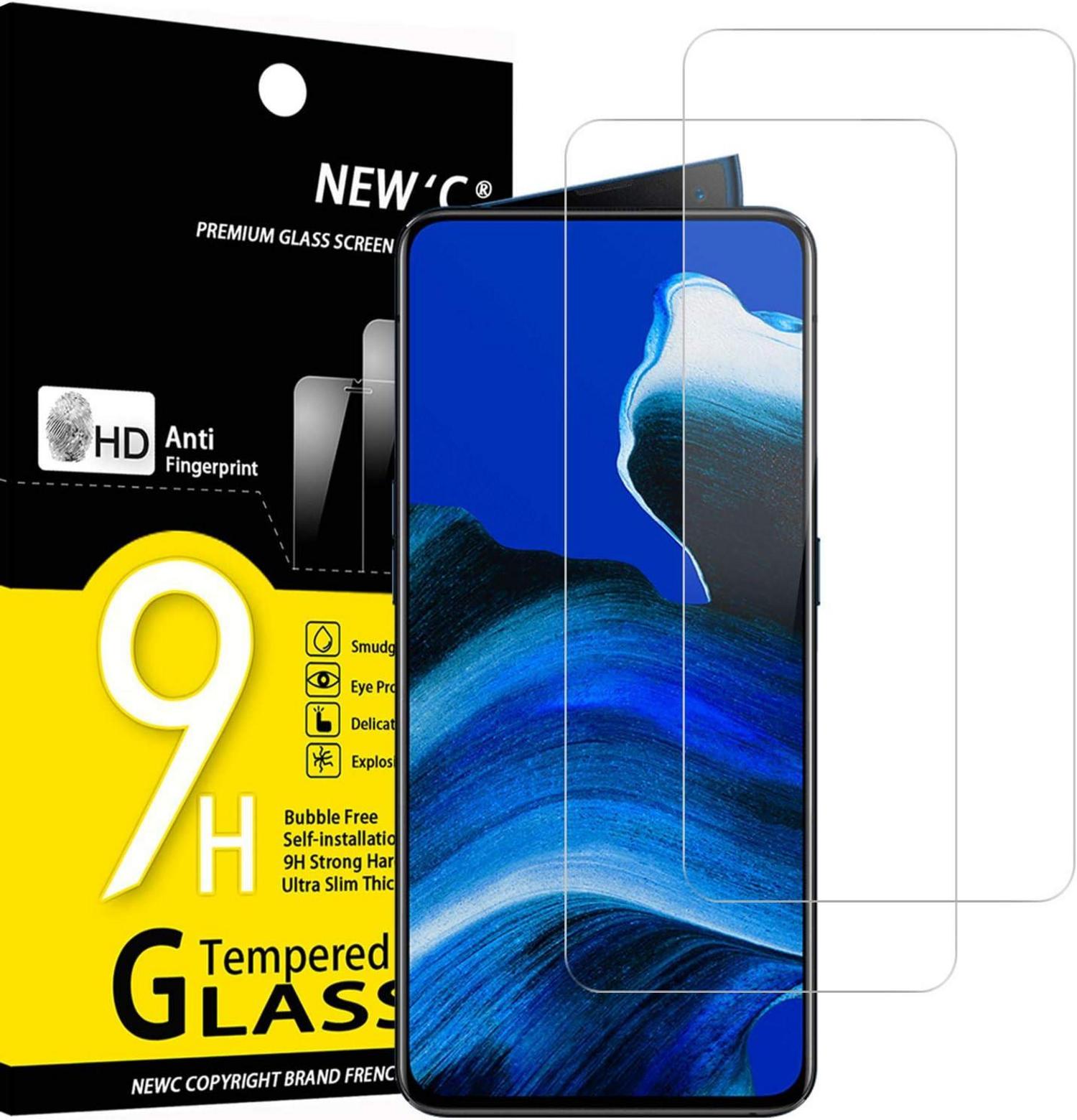 Panzer Schutzglas Oppo Reno 2 2Z 2er Pack 9H Härte HD Displayfolie