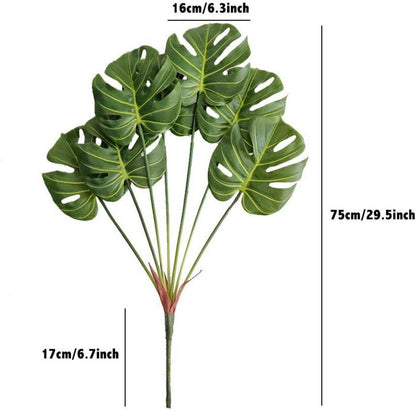 Künstliches Tropisches Palmblatt Philodendron 7 Blätter 75cm