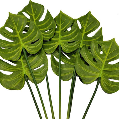 Künstliches tropisches Palmblatt Philodendron 7 Blätter 75 cm - grün