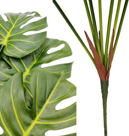 Tropisches Palmblatt künstlich Philodendron Blätter 7 Blätter 75cm