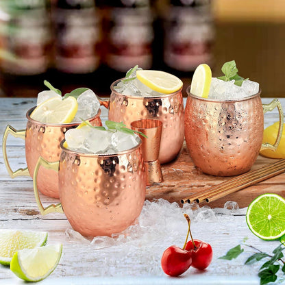 Moscow Mule Kupferbecher-Set 4 Premium 54cl 540ml Cocktail