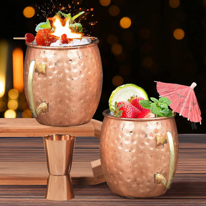 Moscow Mule Kupferbecher Set Premium 4 Becher 540ml Cocktail