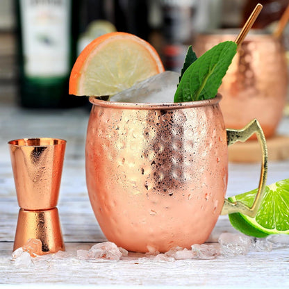 Moscow Mule Kupferbecher-Set Premium 4 Stück 54cl Cocktail Getränk 540ml