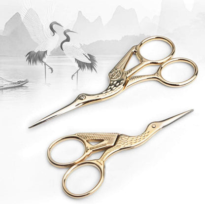 Stickschere 2er Pack Storch Nähschere Edelstahl Vintage Stil