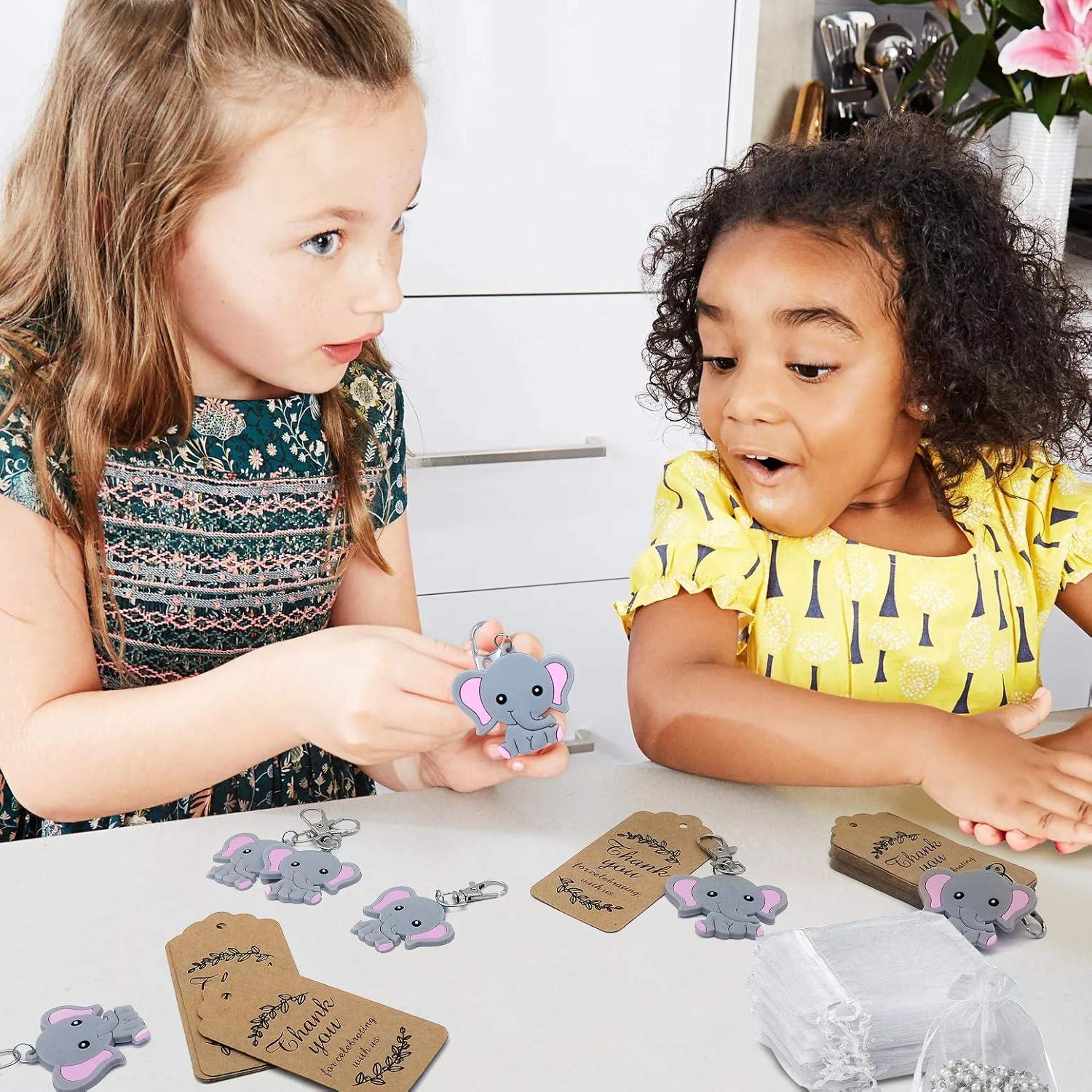 20er Set Elefante Schlüsselanhänger Taufe Junge Dankeschön Geschenke