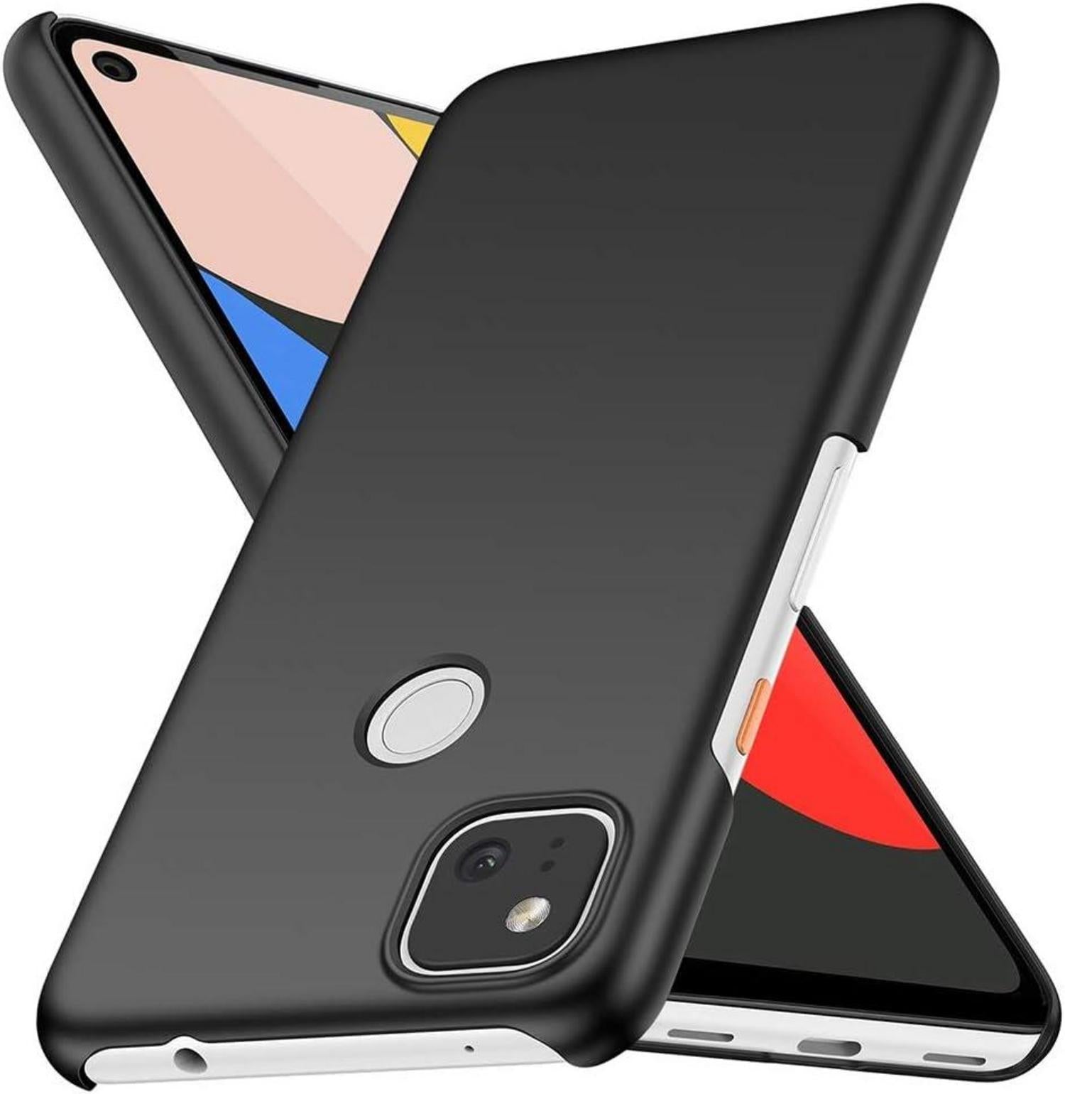 ORNARTO Pixel 4a(4G) Hülle Ultra Dünn Anti-Scratch FeinMatt Schwarz