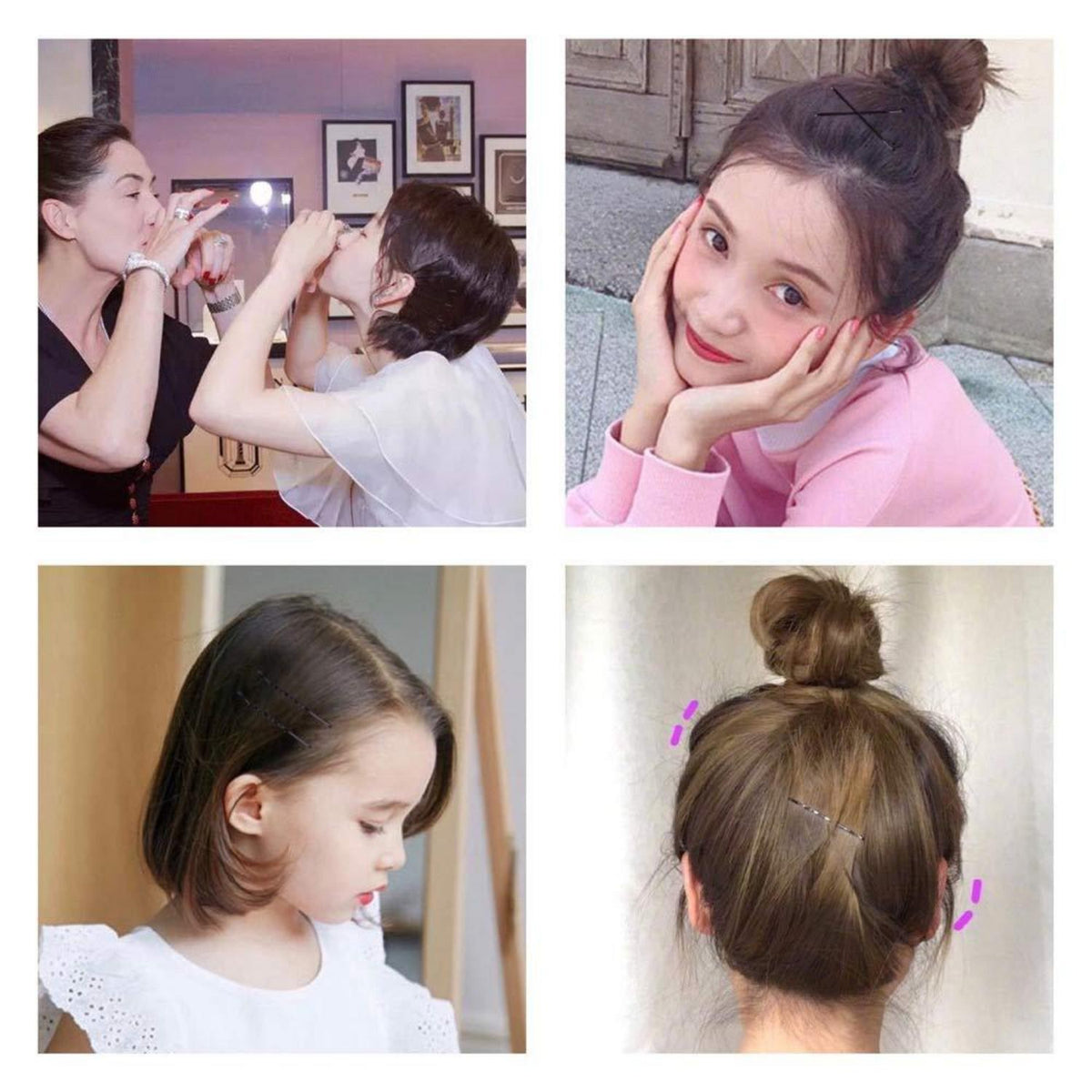 Haarspangen Bobby Pins Haarnadeln 200 Stück Schwarz 5.5CM