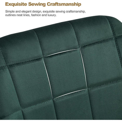 Samt Esszimmerstühle 4er Set – Grün, Bequeme Polsterstühle