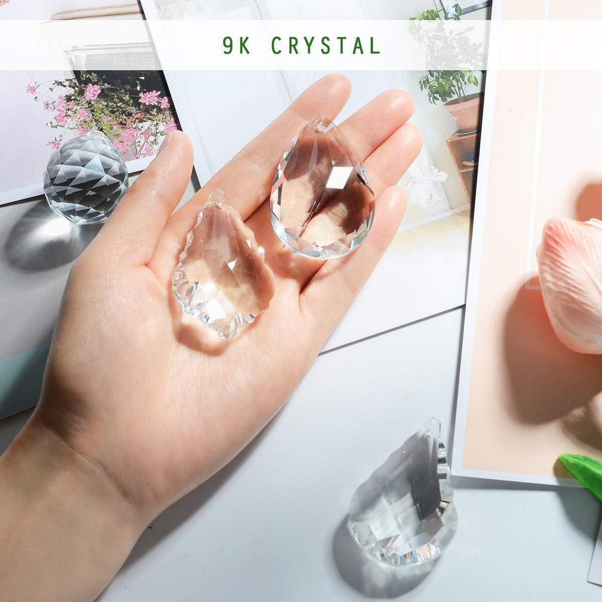 Kristall Sonnenfänger Feng Shui Glas Prisma Anhänger 15er Pack