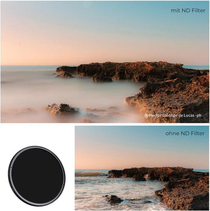 K-Serie 46mm Variabler ND Filter Slim ND2-400 Neutral Graufilter