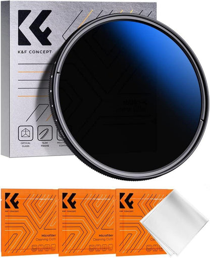 Variabler ND Filter Slim 62mm ND2-400 (1-9 Stop) Neutral Graufilter