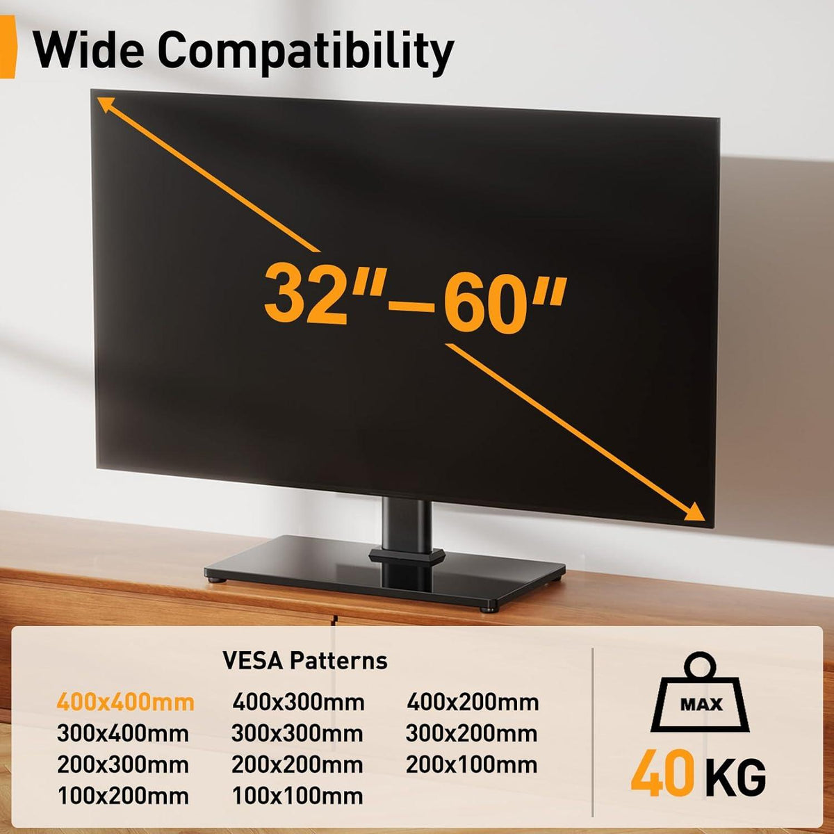 TV Standfuss Schwenkbarer 32-60 Zoll VESA 400x400mm bis