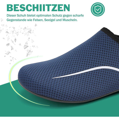 Badeschuhe Wasserschuhe Schnell Trocknend Rutschfest Dunkelblau