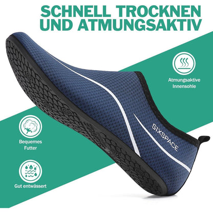 Badeschuhe Wasserschuhe Schnell Trocknend Rutschfest Dunkelblau
