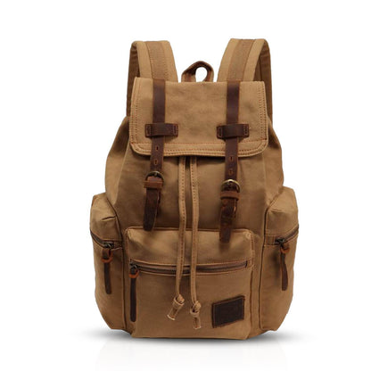 Vintage Canvas Rucksack – Daypack für Laptop, Schule & Reisen