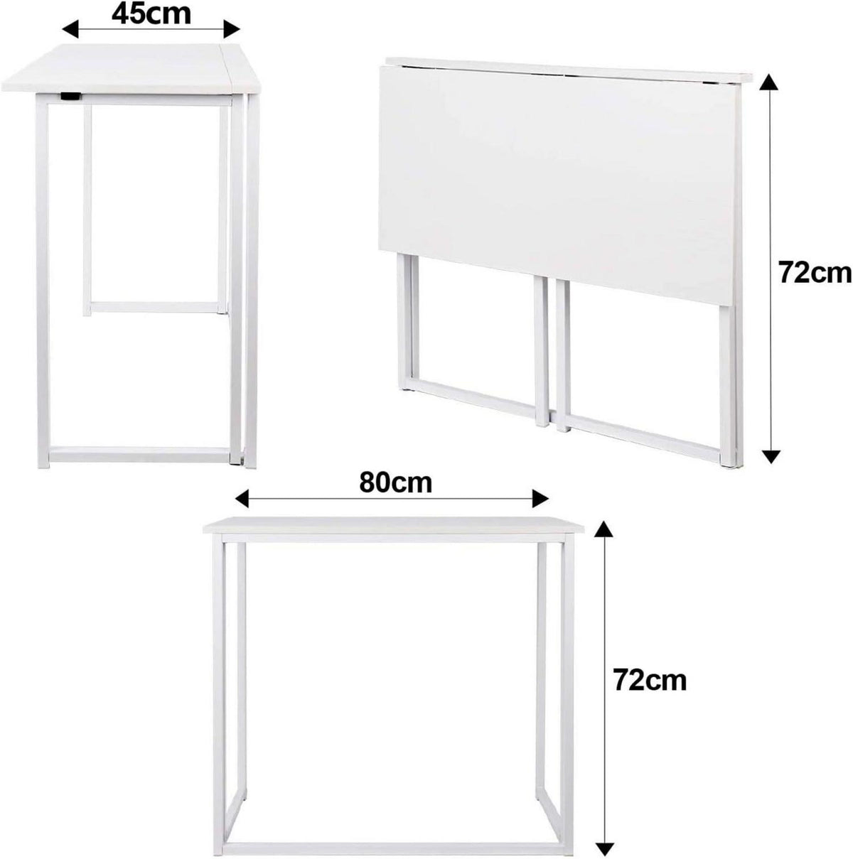 Klapptisch 80x45x72cm Campingtisch rechteckig Schreibtisch